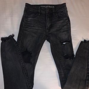 american eagle black jeggings